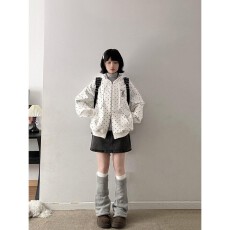 批发纯棉华棉复合，薄款/加绒，绣花双头<b class='q'>拉链</b>宽松连帽<b class='q'>卫衣</b>女