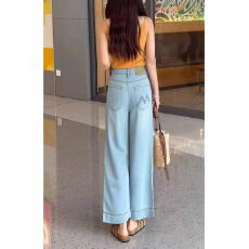 批发九分小个子阔腿女软牛仔裤2026年新款春夏季天丝垂感<b class='q'>高腰</b>直筒薄款