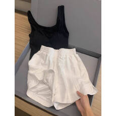 批发白色棉麻休闲短裤女2026夏季薄款大码胖mm松紧<b class='q'>高腰</b>小个子显瘦热裤