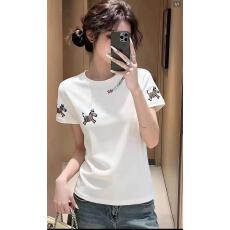 批发马年刺绣休闲短袖t恤女夏季宽松百搭正肩半袖设计感洋气上衣