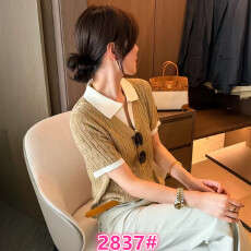 批发假两件麻花纹冰丝针织衫女<b class='q'>欧洲站</b>2026春装<b class='q'>新款</b>欧货女装洋气小衫潮