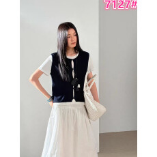 批发法式复古假两件拼接正肩短袖针织衫<b class='q'>T</b><b class='q'>恤</b>女夏季设计感宽松显瘦上衣