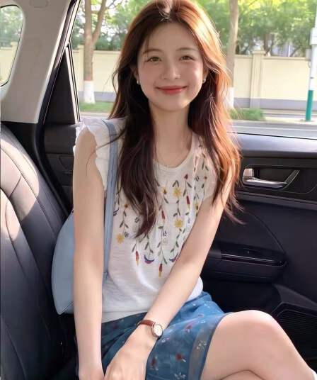 달콤함 연령 감소 자수 꽃무늬 Feifei 소매 맨위 여성 여름 얇은 스타일 루즈핏 슬림해 보이는 민소매 오프숄더 얼음 실크 니트 스웨터