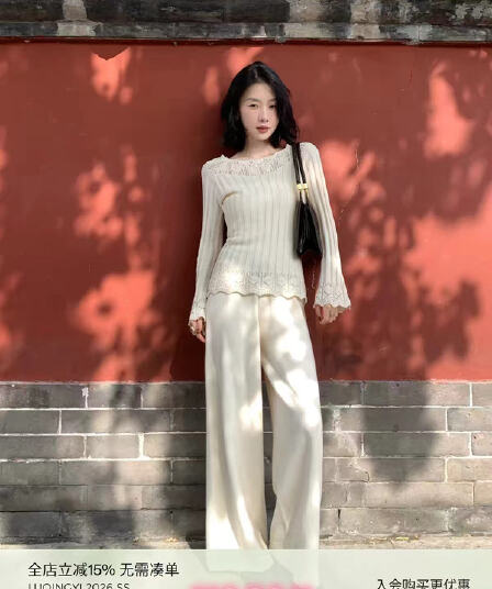 왜가리 녹색 하나 오리지널 잉여금 분말 눈물 프랑스식 니트 스웨터 여성 겨울 레이스 거친 구덩이 기사 몸매 가꾸기 인사이드 가져 가라. 기본 셔츠