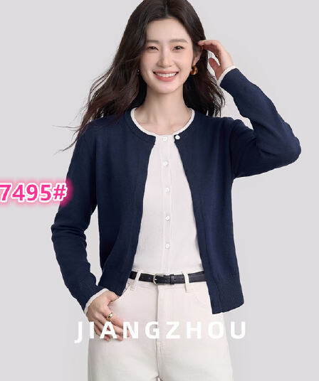 강 대륙 jiangz 가을 새로운 캐주얼 배색 패치워크 긴팔 니트 스웨터 루즈핏 출퇴근 페이크 레이어드 맨위