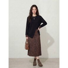 批发实拍~大码女装L-4XL<b class='q'>秋</b>季时尚两件套裙子女胖MM藏肉显瘦两件套套装