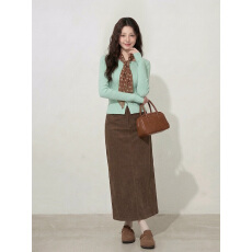 批发实拍~大码女装韩系绿色长袖针织衫女早<b class='q'>秋</b>修身薄款毛衣半身裙套装