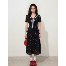 批发实拍~大码女装Miu系甜美少女感<b class='q'>夏</b>季慵懒蕾丝收腰连衣裙胖MM显瘦