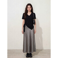 批发大码~L-4XL女装<b class='q'>连衣裙</b>套装不规则正肩显瘦短袖T恤夏胖MMA字半身裙