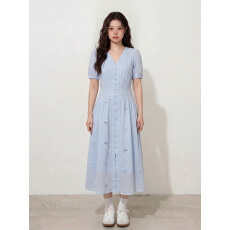 批发实拍~大码女装盛夏花园夏季显瘦遮肉A字型连衣裙胖MM夏季新款裙