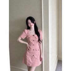 批发实拍～大码女装全棉气质翻领口袋牛仔时尚连衣裙胖MM藏肉牛仔裙女