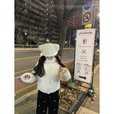 批发CUTEioi 爱心口袋90白鸭绒白色短款羽绒服连帽面包服小个子外套冬