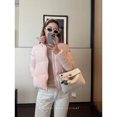 批发Xzichic 冬日甜心90白鸭绒粉色羽绒服女2025冬季面包服外套保暖