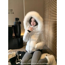 批发圈圈cooky 初雪降临 90白鸭绒羽绒服收腰显瘦面包服外套
