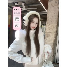 批发【若语10/21 20:00新品9.5折】泡芙白女 90白鸭绒收腰连帽羽绒服