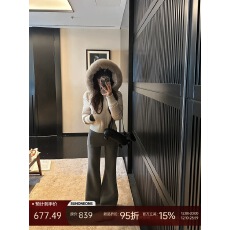 批发SUNONEONE12.08 20:00日暮灯塔 100狐狸毛连帽90白鸭绒短款羽绒服