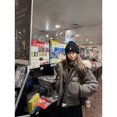 批发CEEYOU毛领连帽95白鸭绒派克羽绒服女海鸥灰冬季保暖新款