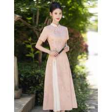 批发奥黛旗袍女新中式连衣裙中国风夏季年轻款走秀日常可穿2026年新款