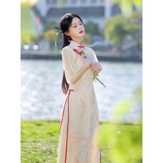 批发奥黛旗袍2026新款高端仙气飘逸改良年轻款少女新中式日常可穿夏季