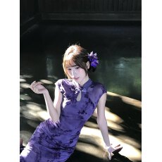 批发改良<b class='q'>旗袍</b>女新中式国风女装2026<b class='q'>新款</b>复古高级感名媛收腰无袖连衣裙