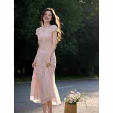 批发淡人温柔高知穿搭独特超好看的连衣裙新中式国风改良旗袍2026夏季