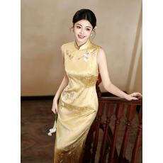 批发金缕金色新中式<b class='q'>旗袍</b><b class='q'>新娘</b>订婚礼服2026新款结婚敬酒服女