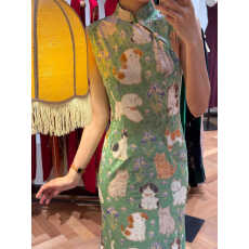 批发《快乐星球》改良旗袍女新中式显瘦连衣裙<b class='q'>春</b>夏日常通勤复古