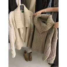 批发清仓货捡漏尾<b class='q'>单</b>剪标女装品牌<b class='q'>原</b>外贸~法式气质大翻领毛衣外套女潮