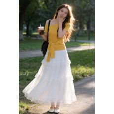 批发夏装搭配一整套茶系穿搭别致绝美小香风高级设计感连衣裙子套装女