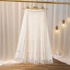 批发2026春夏季新款大码女装高级感时尚显瘦半身裙甜美淑女网纱半身裙