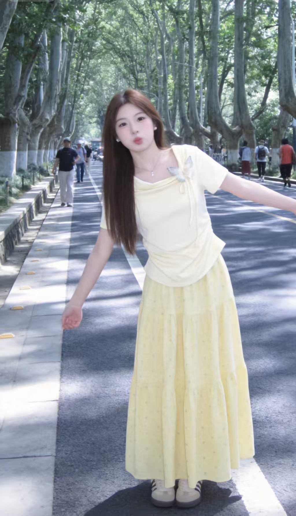 여름 여성 의류 도파민 코디 전체 집합 연령 감소 외국 가스 패션 한 부서 첫사랑 순수한 우유 달콤한 세트 여름