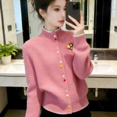 批发韩系半高领针织衫毛衣<b class='q'>外套</b>女2026<b class='q'>新款</b>春装独特绝美巨好看的小上衣