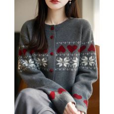 批发秋季新款提花羊毛<b class='q'>开衫外套</b>女立领纽扣毛衣保暖休闲<b class='q'>针织</b>打底衫