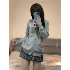 批发<b class='q'>明星</b><b class='q'>同款</b>JK学院制服套装毛衣开衫外套日系正版校供针织秋季全套