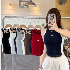 批发-欧美刺绣设计感小众无袖针织背心女带胸垫免穿<b class='q'>文胸</b>上衣