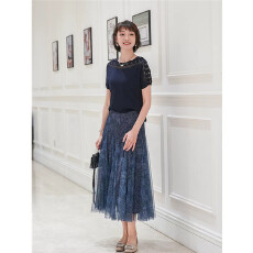 批发小个子独特漂亮夏日松弛感休闲慵懒风黑色t恤<b class='q'>上衣</b>半身裙子套装女