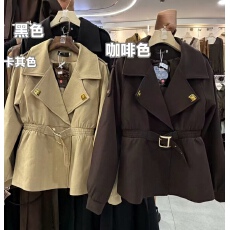 批发冬季时尚百搭流行短款<b class='q'>风衣</b>气质型