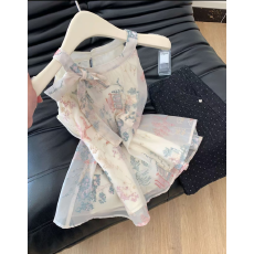 批发新中式白色提花挂脖吊带背心女2025新款夏季改良唐装无袖系带上衣