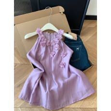 批发紫色百搭绣花朵吊带叠穿背心女内搭可外穿辣妹无袖上衣2026夏季