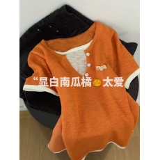 批发韩系<b class='q'>原</b><b class='q'>单</b>时尚撞色短袖女夏季新款百搭通勤假两件上衣潮