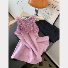 批发紫色木耳挂脖式露肩吊带叠穿背心女内搭可外穿辣妹<b class='q'>无袖</b>上衣2026夏