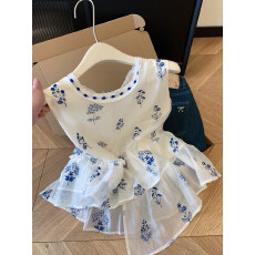 批发甜美气质<b class='q'>无袖</b>不规则上衣+半身短裙两件套装女夏季小个子2026新款