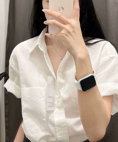 화이트 여성 셔츠 여름 얇은 스타일 한국 스타일 루즈핏 다용도 반팔 맨위 POLO 칼라 긍정적 인 로드 중 캐주얼 자외선 차단 셔츠