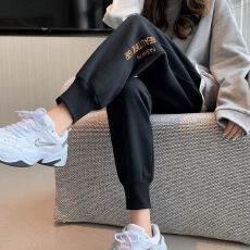 批发<b class='q'>运动裤</b>女宽松束脚裤2025新款春秋款<b class='q'>哈伦</b>裤百搭显瘦透气休闲卫裤女