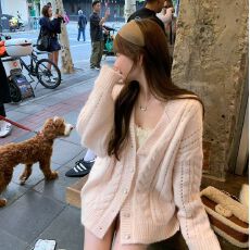 批发别致洋气毛衣外套女2025新款秋装韩系穿搭针织开衫宽松超好看上衣