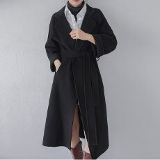 批发2025秋冬季中长款美拉德双面绒毛呢外套女<b class='q'>高档</b>时尚小个子呢子大衣