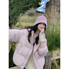 批发花栗鼠小姐韩系短款羽绒棉服2024新款冬季小个子宽松棉衣外套