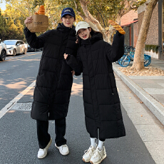 批发实拍羽绒棉服女<b class='q'>中长款</b>过膝棉衣冬季韩版新款加厚棉袄情侣外套