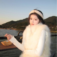 批发<b class='q'>皮草</b>马甲女2025冬季新款高级感仿水貂绒背心时尚显瘦毛毛马夹<b class='q'>短款</b>