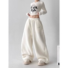 批发2026冬季新款摇粒绒裤女冬季加厚休闲宽松休闲裤子